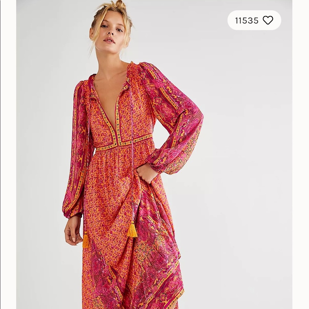 Free People Happy Feelings Midi Dress